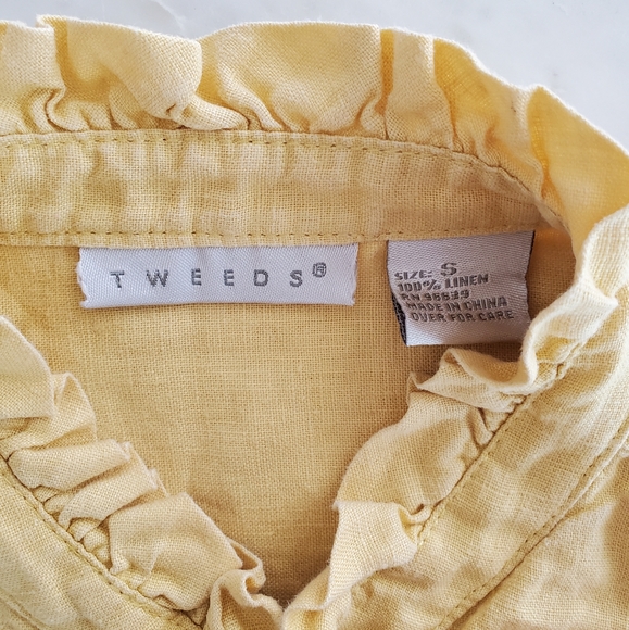 TWEEDS Linen Ruffle Blouse - Picture 3 of 8